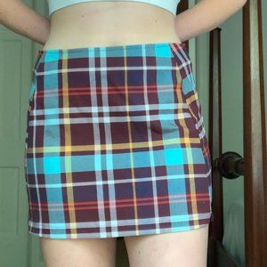 fun plaid mini skirt